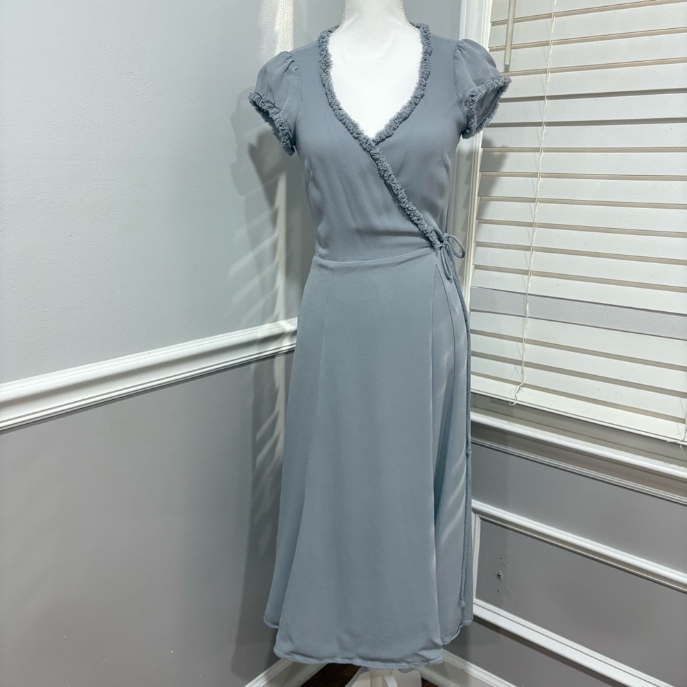 Reformation Elegant Gray Midi Dress